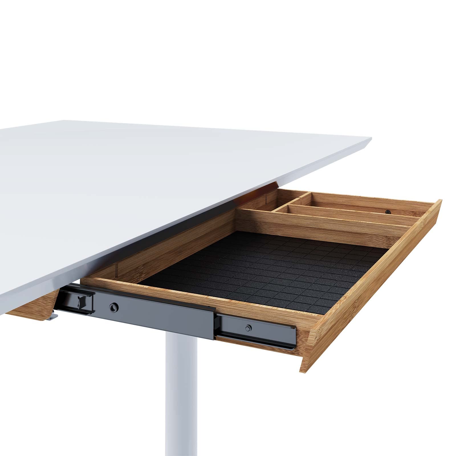 Eisnhauer® - Cassettiera estraibile in bambù, Accessori per Scrivania, Mensola e Organizer, ca. 55,7 x 24,4 x 3,4 cm, in bambù di alta qualità