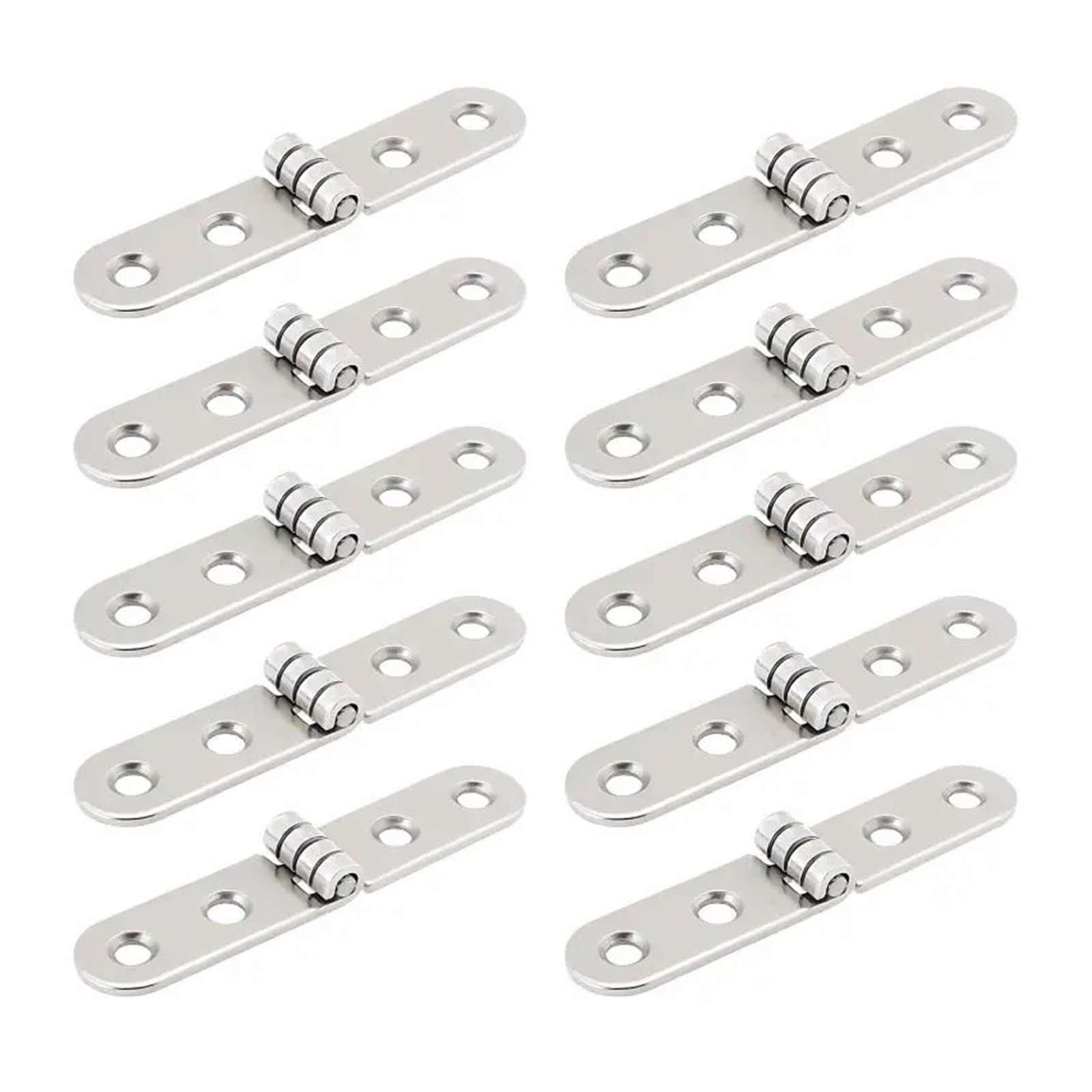 180 Degree Foldable Hinge Flap Screw-On Hinges for Cabinet Door Furniture Hardware Accessories 6-10Pcs for Folding Furniture(10pcs)