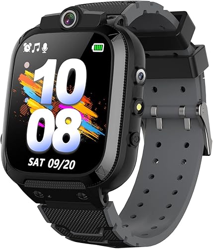 OVV Reloj inteligente para niños y niñas con doble cámara grabación de video 14 juegos de rompecabezas reproductor de música linterna despertador