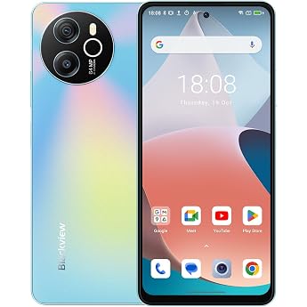 Blackview Shark 8 Smartphone 16GB + 256GB 6.78 Inch FHD+ 120Hz 64MP + 13MP Camera 33W Quick Charge Three Card Slots Android 13 Smart-K Box Speaker GPS NFC Blue