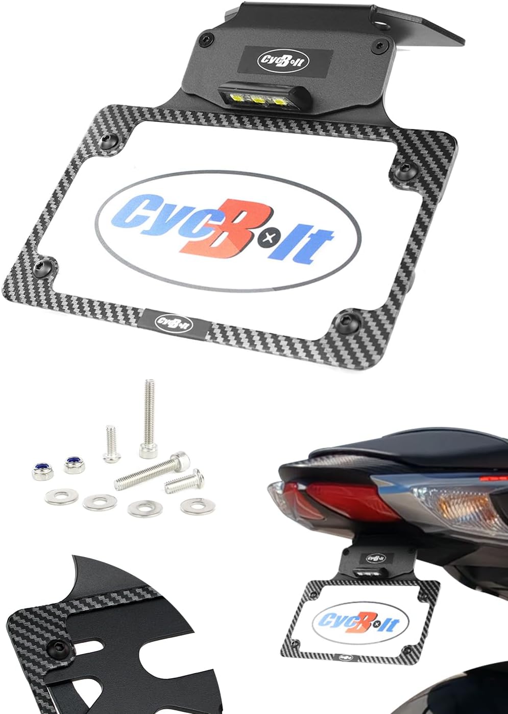 Fender Eliminator Fit for GSX-R600 GSX-R750 2011-2025 GSX-R 600 GSXR750 License Plate Bracket Mount Holder Tail Tidy with LED License Plate Light