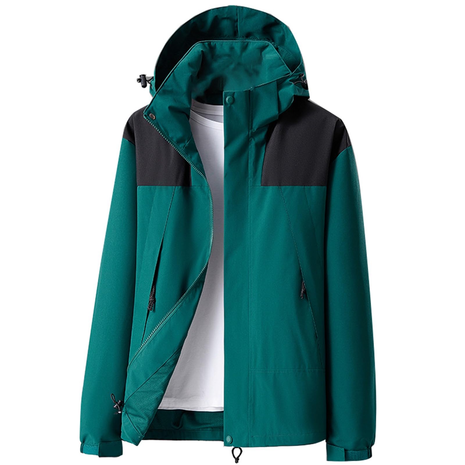 Generico Giacca Trekking Uomo - Giacca Antipioggia Impermeabile Cappotto Trekking Leggero Traspirante Escursionismo Outdoor