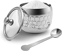 Vista 12 de Tazón de Acero Inoxidable para Azúcar, Frasco para Condimentos de Café, Recipiente para Especias, Olla para Condimentos con Tapa y Cuchara