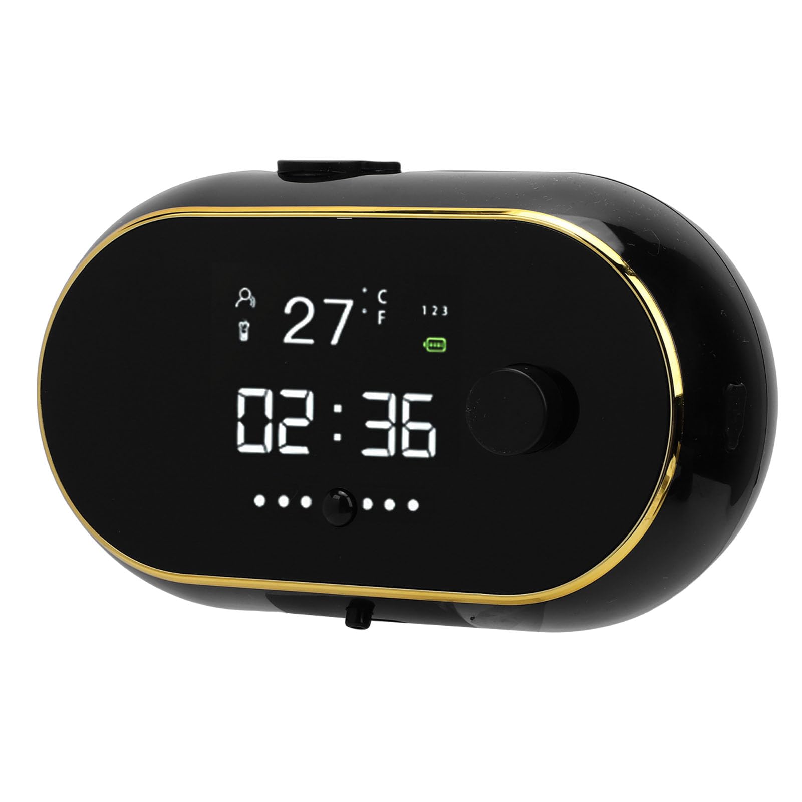 Dispensador Automático de, Dispensador de de Manos Espumoso sin Contacto con Pantalla Digital y Función de Autolimpieza, Ideal para Baño y Cocina (Black)