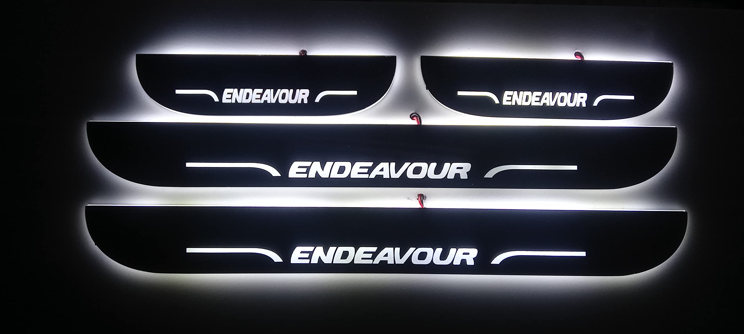 Car Sajawat Door Foot Step White Light for Ford Endeavour (Set of 4 PCS)