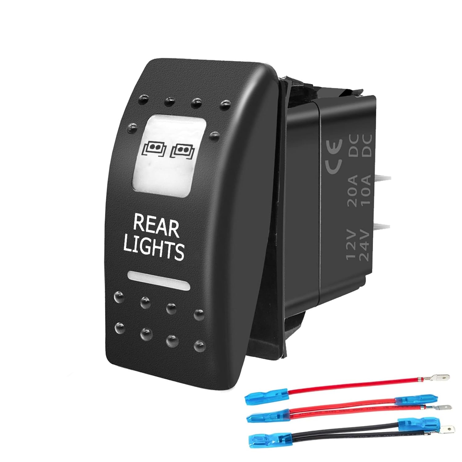 Snapklik.com : LED Light Bar + Rear Lights Waterproof Rocker Switch On ...