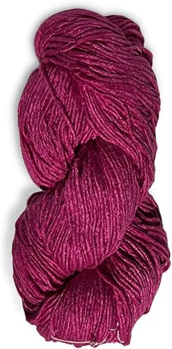 Miniatura 9 de Regal - Ovillo de seda de morera, peso peinado, hilo de una sola capa, colores sólidos (violeta húmedo)