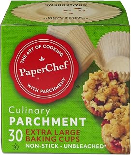 PaperChef Natural Release Coated Parchment Baking Cups (30-Cups X-Large)
