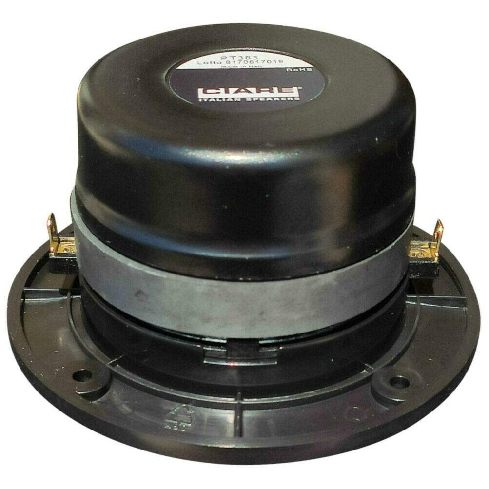 1 CIARE PT383 tweeter driver da 5,25" 13,00 cm 130 mm di diametro 120 watt rms 300 watt max impedenza 8 ohm sensibilità 94 db spl casa nero, 1 pezzo + 5 adesivi omaggio