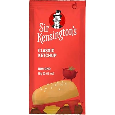 Sir Kensington's Classic Ketchup, Non-GMO, No Artificial Colors, No Artificial Flavors, Soy Free, Gluten Free, Vegan, 18g, Pack of 600