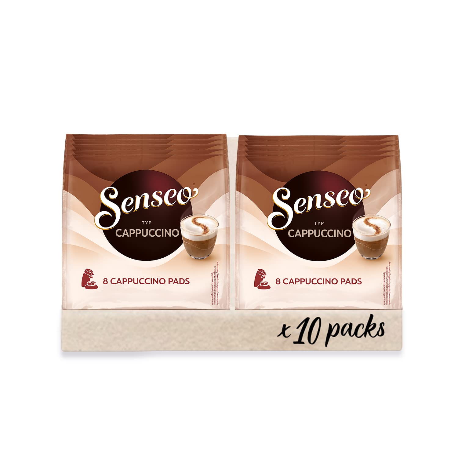Senseo Pads Cappuccino, 10 x 8 Getränke, 80 Kaffeepads