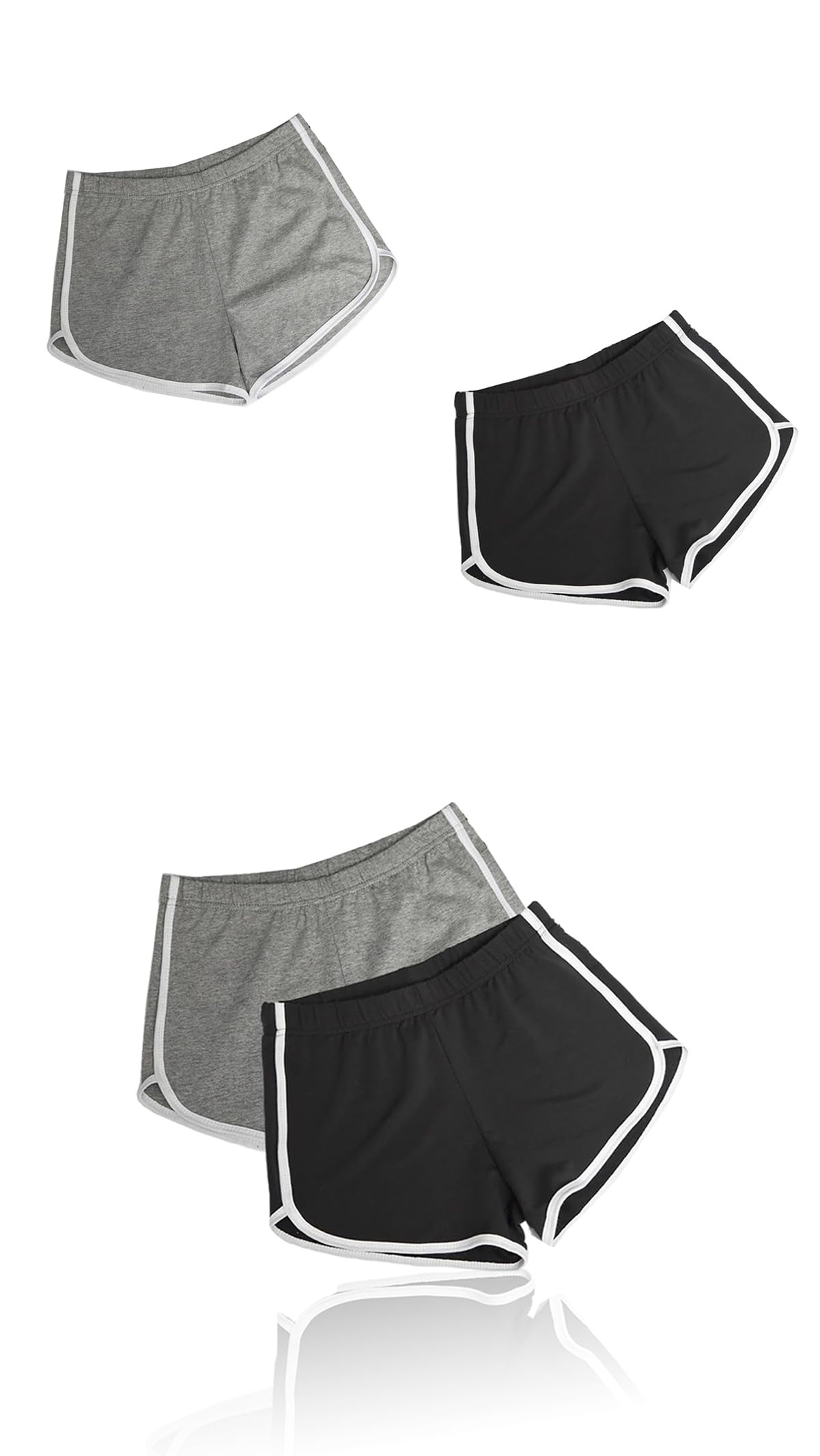 Sponsored Ad – Women's Cotton Gym Yoga Shorts - 2 Pack Summer Running Active Dance Elastic Shorts