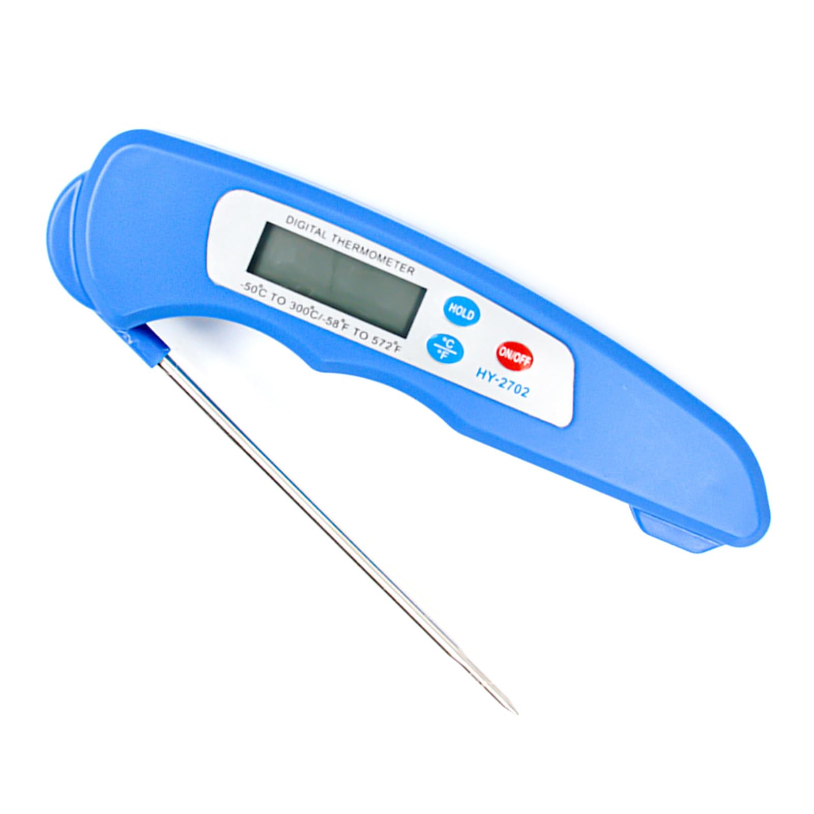 Tsophreniq Blue Accuracy Foldable Probe Kitchen Thermometers Suitable For Oven Frying Meat Milk Soup & Beverage Temperature Testing Realtime Read Kitchen Cooking Thermometers