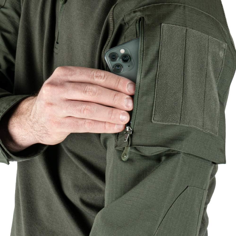 LA Police Gear LAPG Men's Combat Shirt, Long Sleeve Combat Shirt for Men,  Comfortable \u0026 Lightweight Uniform Shirt, OD Green, Large : Buy Online at  Best Price in KSA - Souq is now Amazon.sa: Fashion