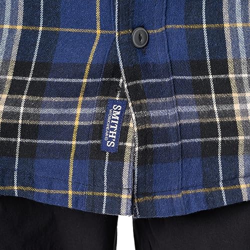 Image of Smith's Workwear Men's Sherpa-Lined Hooded Flannel Shirt-Jacket