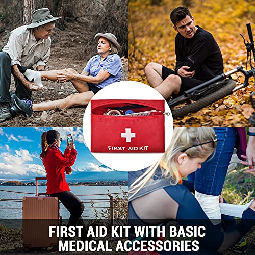 Autogen Car Emergency Kit, Roadside Assistance Bag With 6 Gauge 16 Ft Jumper Cables, Digital Air Compressor For Truck Vehicle, 88 Pieces Winter First Aid Kit Emergency Safety Tool Case For Jeep Suv Rv #TOP5