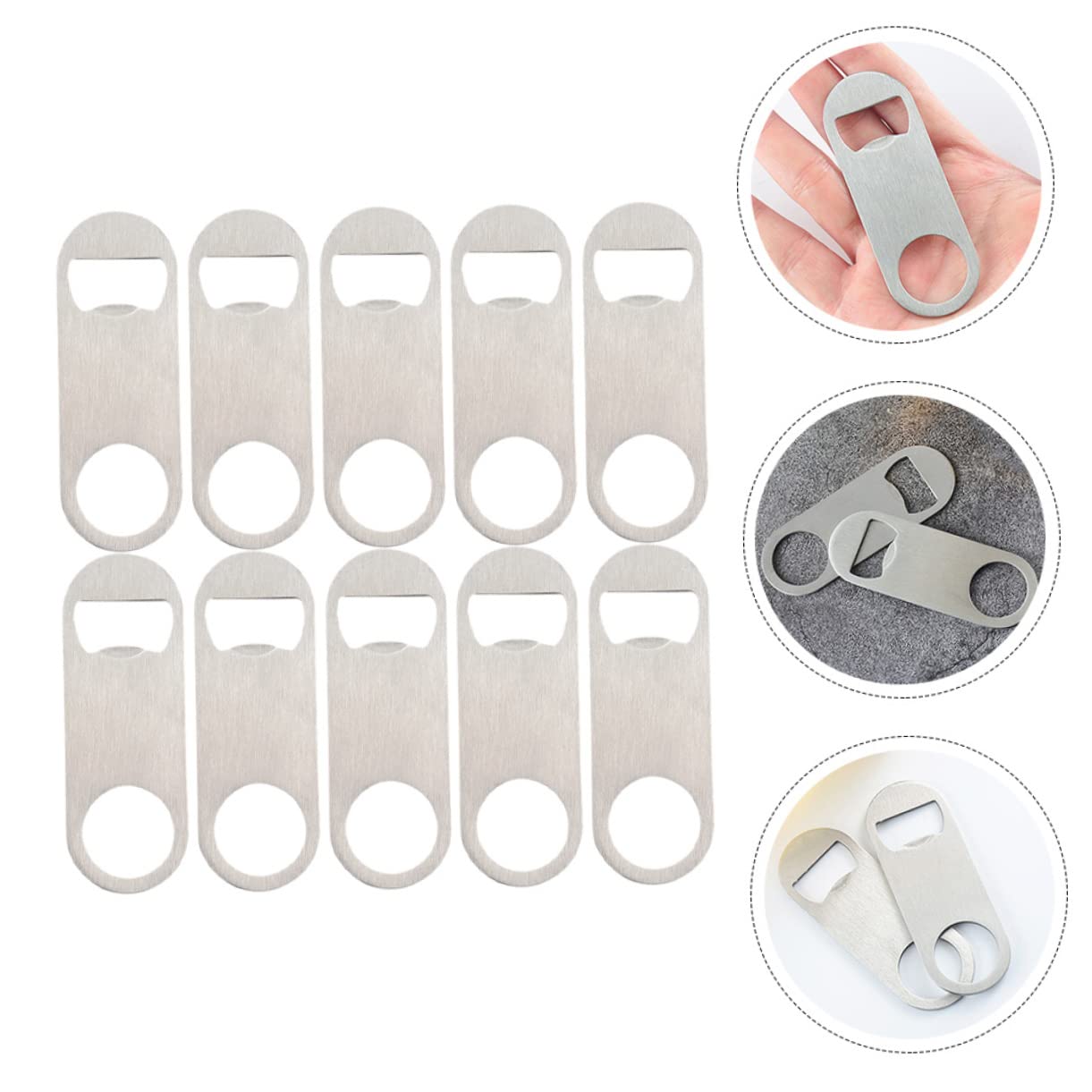 MAGICLULU 3 Ensembles Ouvre Bouteille Plat Acier Inoxydable Ouvre Canettes Et Bouteilles Multifonctionnel Pour Et Événements 10 Pièces * 3