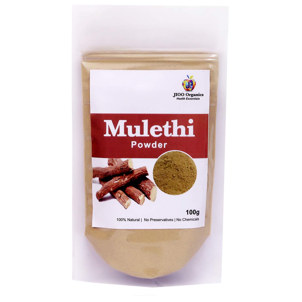 Jioo Organics Mulethi Powder Licorice Root - Pack of 100g