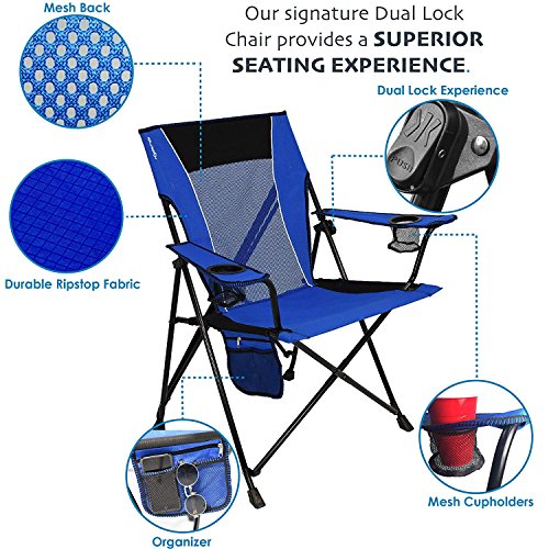 image for Kijaro Dual Lock Portable Camping Chairs - Enjoy the Outdoors with a V