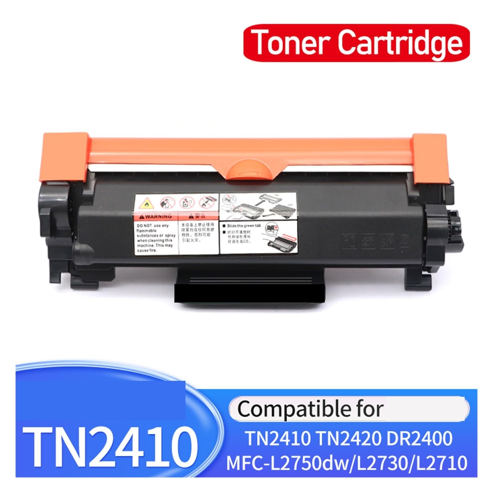 Cartouche Toner TN2410, Compatible avec Brother, TN2420 DR2400