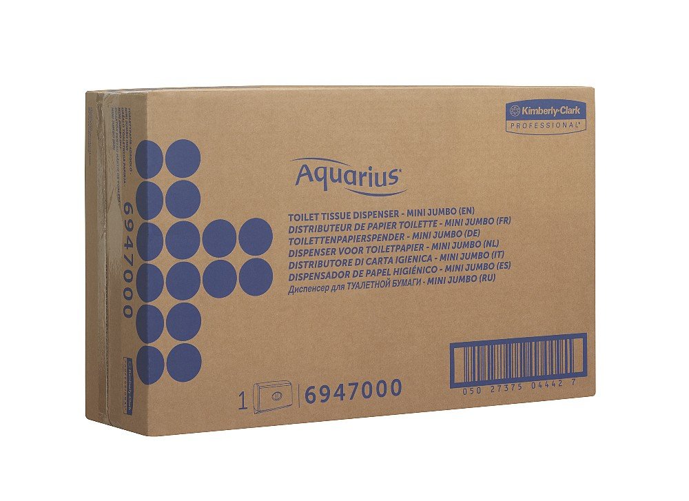 Aquarius, 6947, Twin Mini Jumbo, Spender für Toilettenpapierrollen, Weiß, 1 x 1 Spender