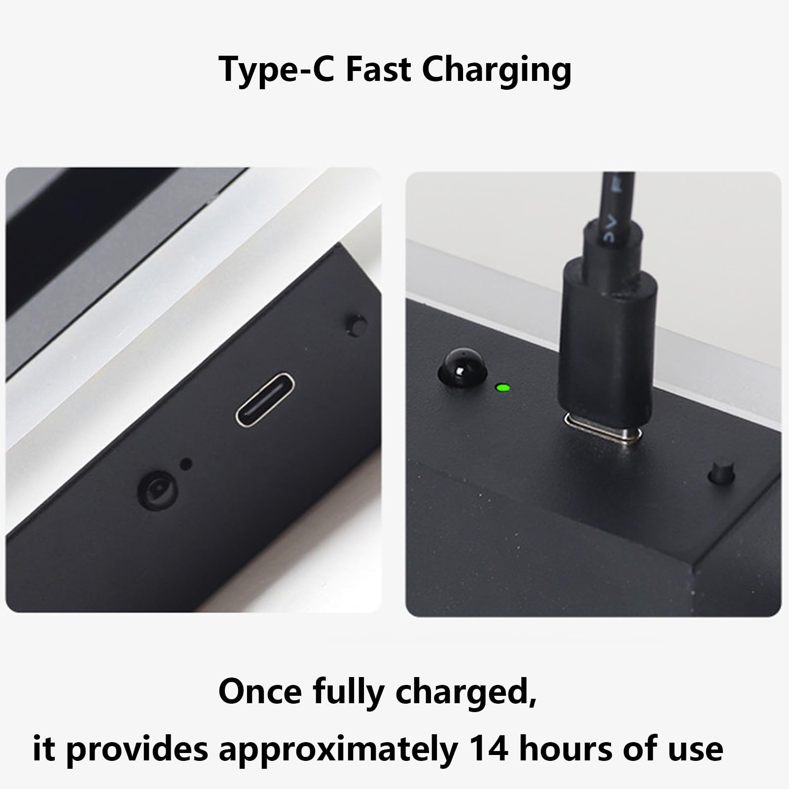 Applique da Parete Interno LED Lampada da Parete con Telecomando Dimmerabile Lampada a Muro USB Batteria Ricaricabile per Camera da Letto Soggiorno Corridoio (Nero)