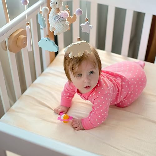 Miniatura 5 de Metplus Sábanas suaves y transpirables 100% de muselina de algodón para cuna de cuna, 16 x 32 pulgadas, ropa de cama duradera para niños y niñas