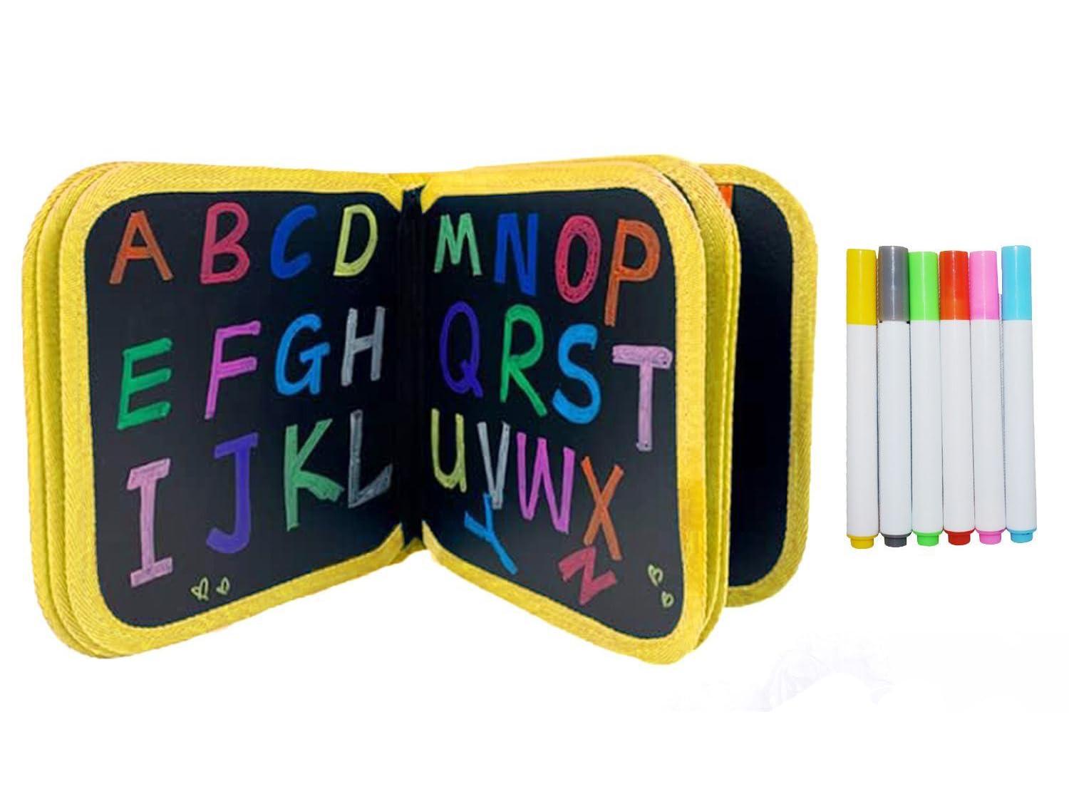 Home Smart Doodle Book Set with 6 Watercolor Pens,Toddlers Activity Toys Kids,Drawing Book Set Toys for Travel,10 Pages for Funny Drawing (1 Pcs)