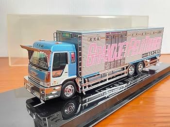 RealMold 　ミニカー 　1:72　みやこ鮮冷 デコトラ　トラック野郎 Amazon | 水色 1/72 リアルモールド 丸美みやこ鮮冷 日野