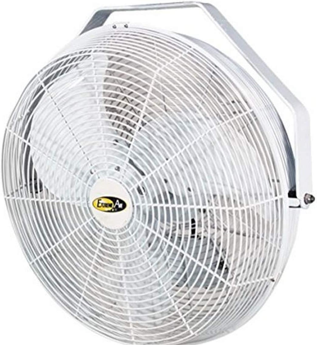 J&D Manufacturing POW18 Indoor/Outdoor UL507 Certified Mount Fan, 18" Diameter, 1/8 hp, 115V, 1 Phase, 8' Cord, White