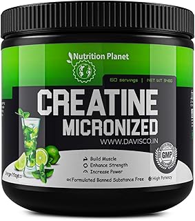 Nutrition Planet Micronized Creatine Monohydrate (Virgin Mojito, 348g / 0.76 Lb, 60 Servings)