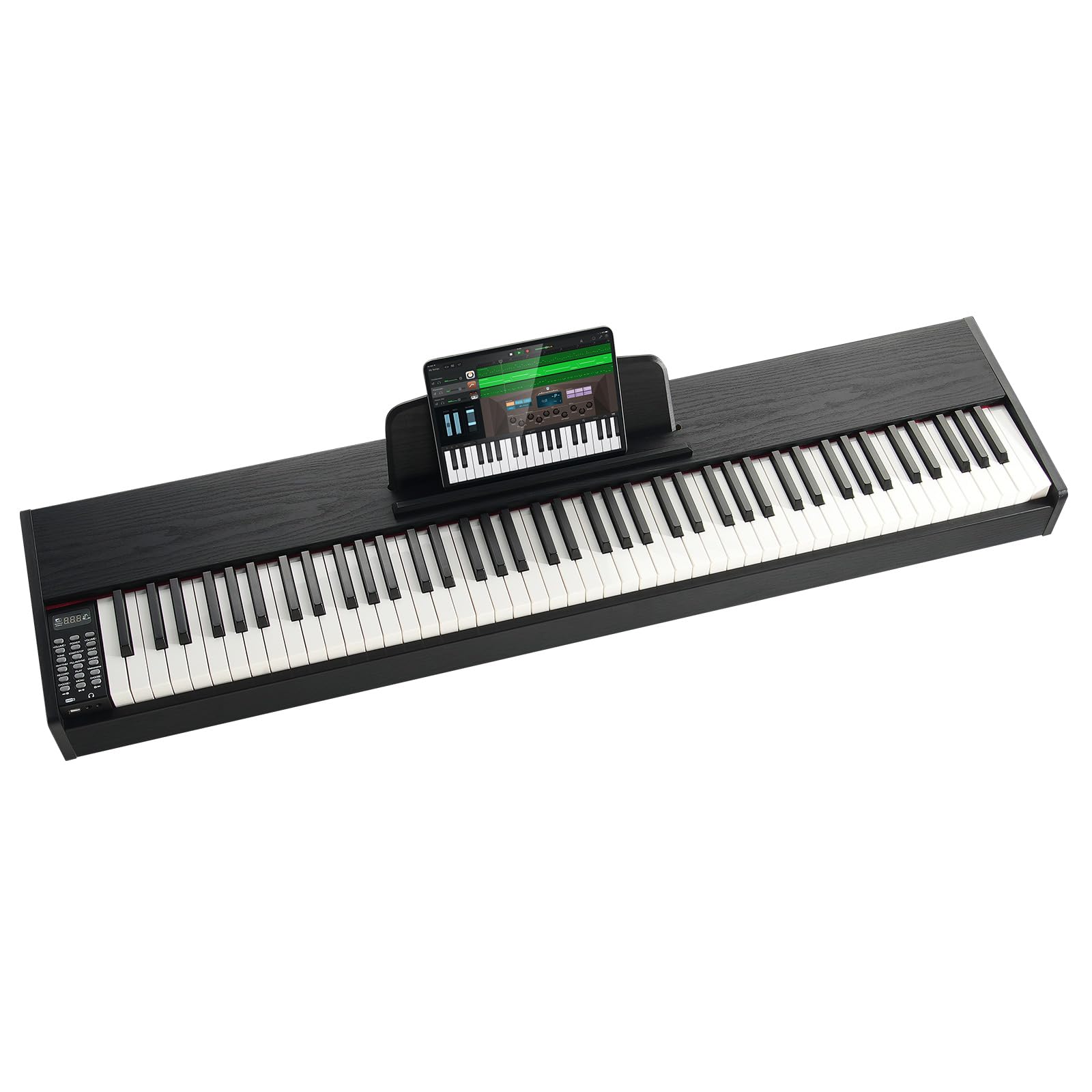 VEVOR Pianoforte Digitale con 88 Tasti Completamente Pesati, Set Tastiera Elettrica Portatile con Doppia Tastiera, Pianoforte Elettrico Altoparlanti, Pedale Sustain, Cuffie, Bluetooth USB MIDI