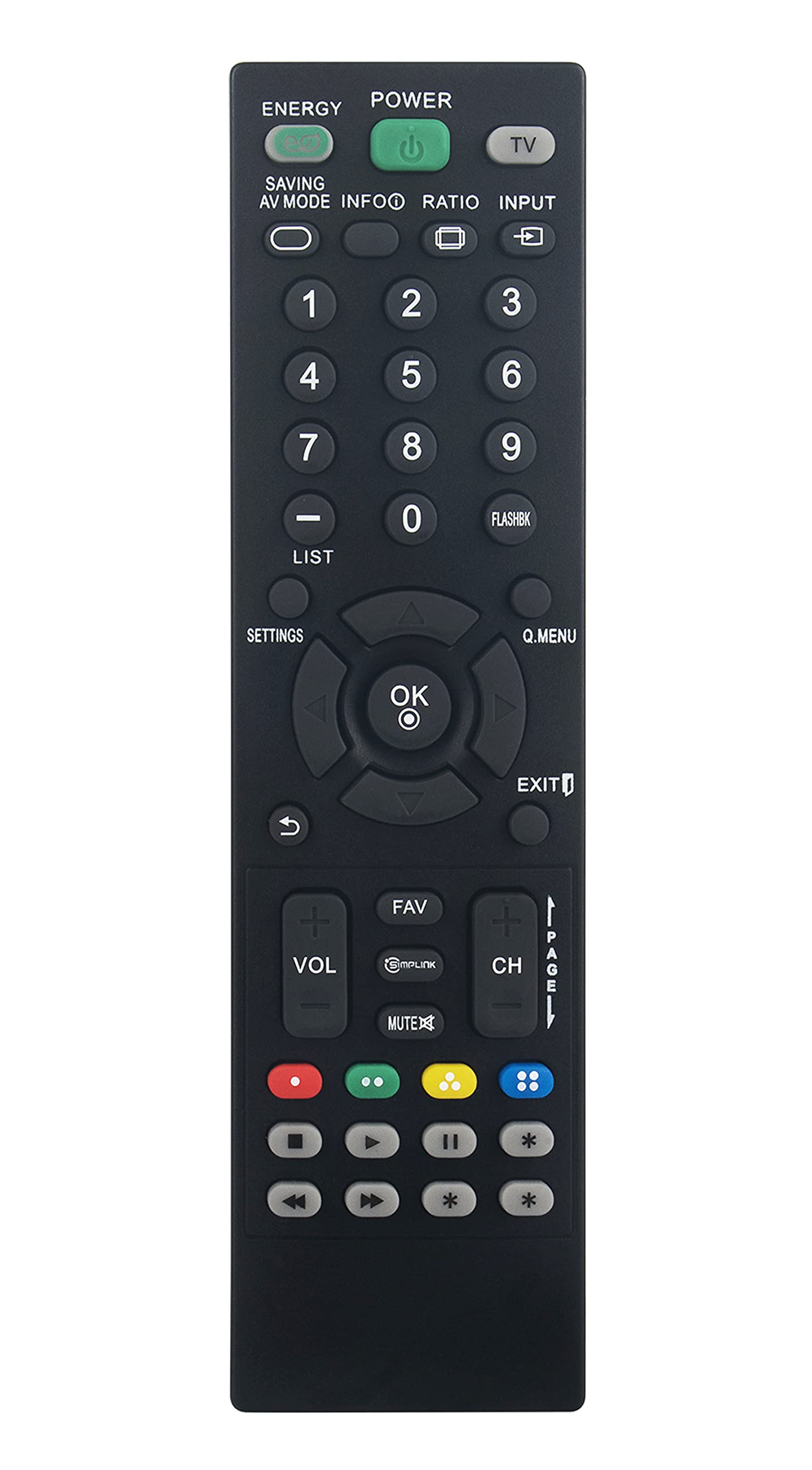 AKB73655806 Replace Remote Control Comatible with LG LCD LED TV 32CS461 42LS3400-UA 42LS3400UA 42LS349C 42PA450C 22LS3500 22LS3510 26LS3510 26LS3500