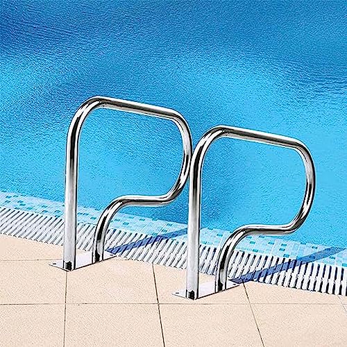 Pasamanos para piscina de acero inoxidable, 3 curvas, completo miniatura 5