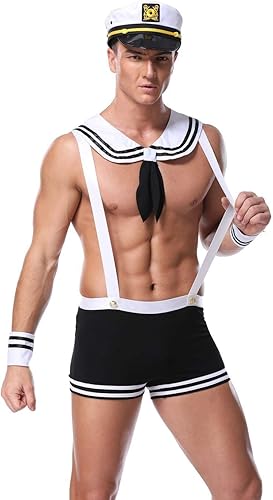 Conjunto de ropa interior sexy para hombre, traje de lencería erótica para caballero (20193)