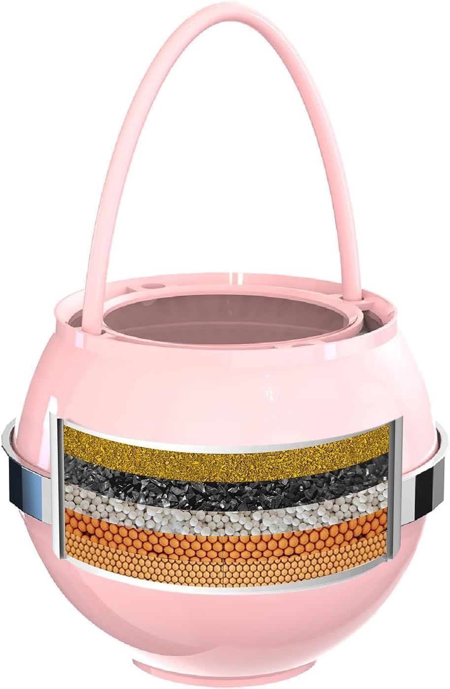 Bath Filter for Tub - Kinder Water Filter for Bathtub, Hard Water Softener to Remove Lead,Chlorine and Fluoride, Improve Skin, Hair and Nails Condition,Pink