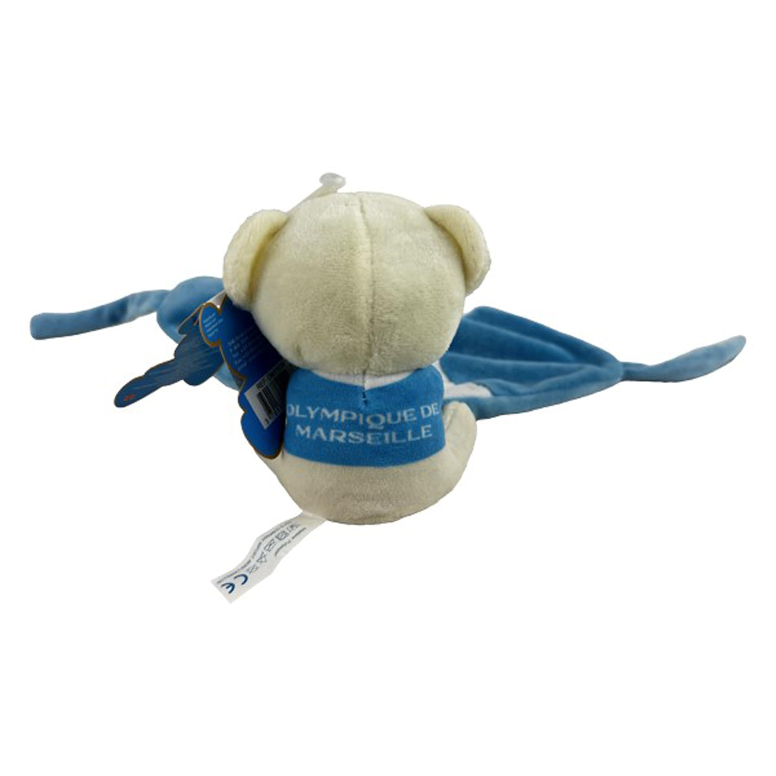 OLYMPIQUE DE MARSEILLE Doudou Bleu Enfant avec Attache tétine Om - Collection Officielle