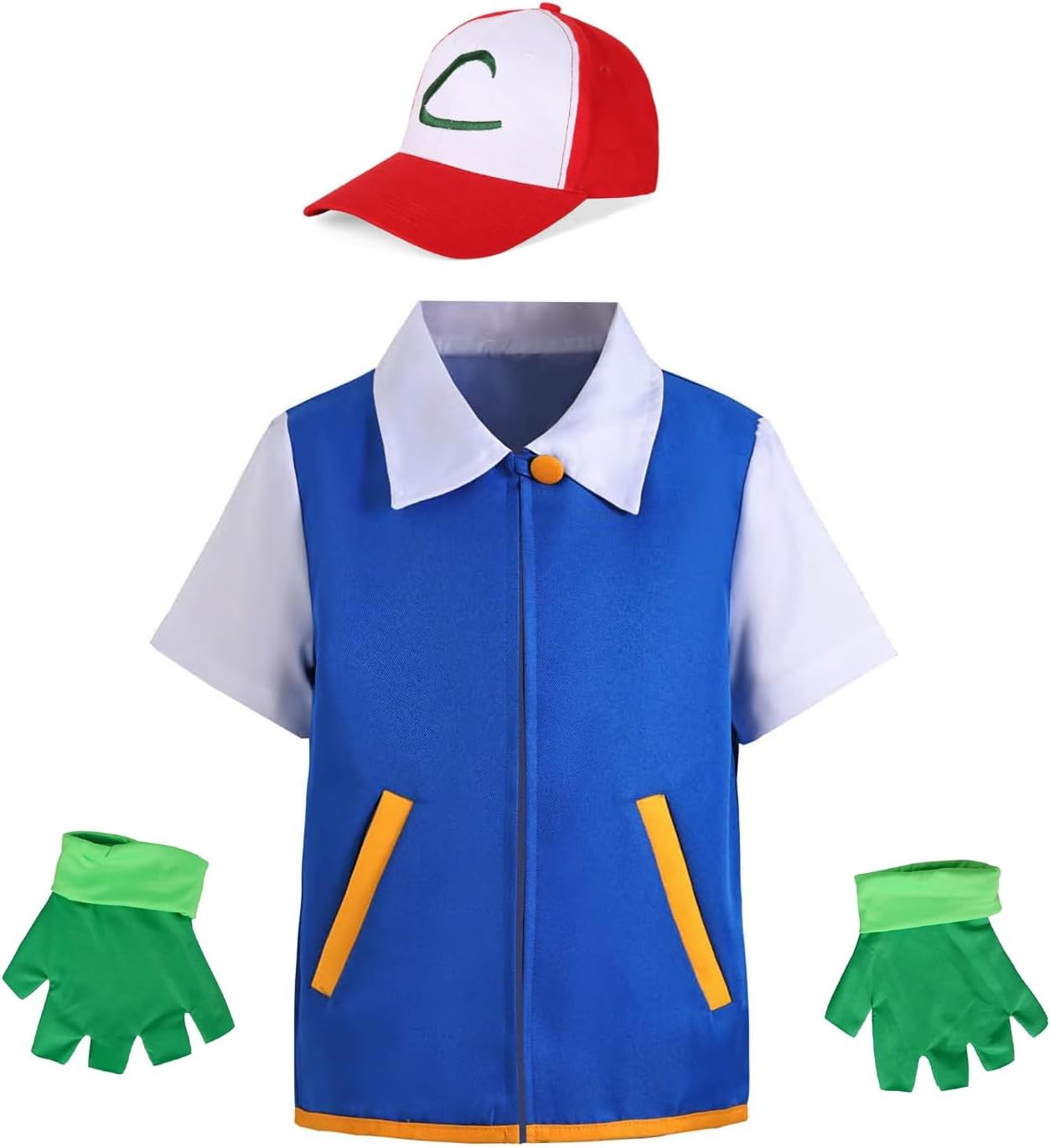 LAYSHOW Anime Trainer Costume Hoodie Jacket Shirt Gloves Hat Cosplay Sets