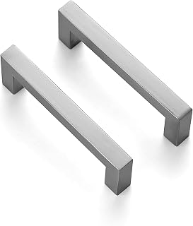 Ravinte Satin Nickel Cabinet Handles Drawer Pulls, 3-3/4 Inch, 5 Pack