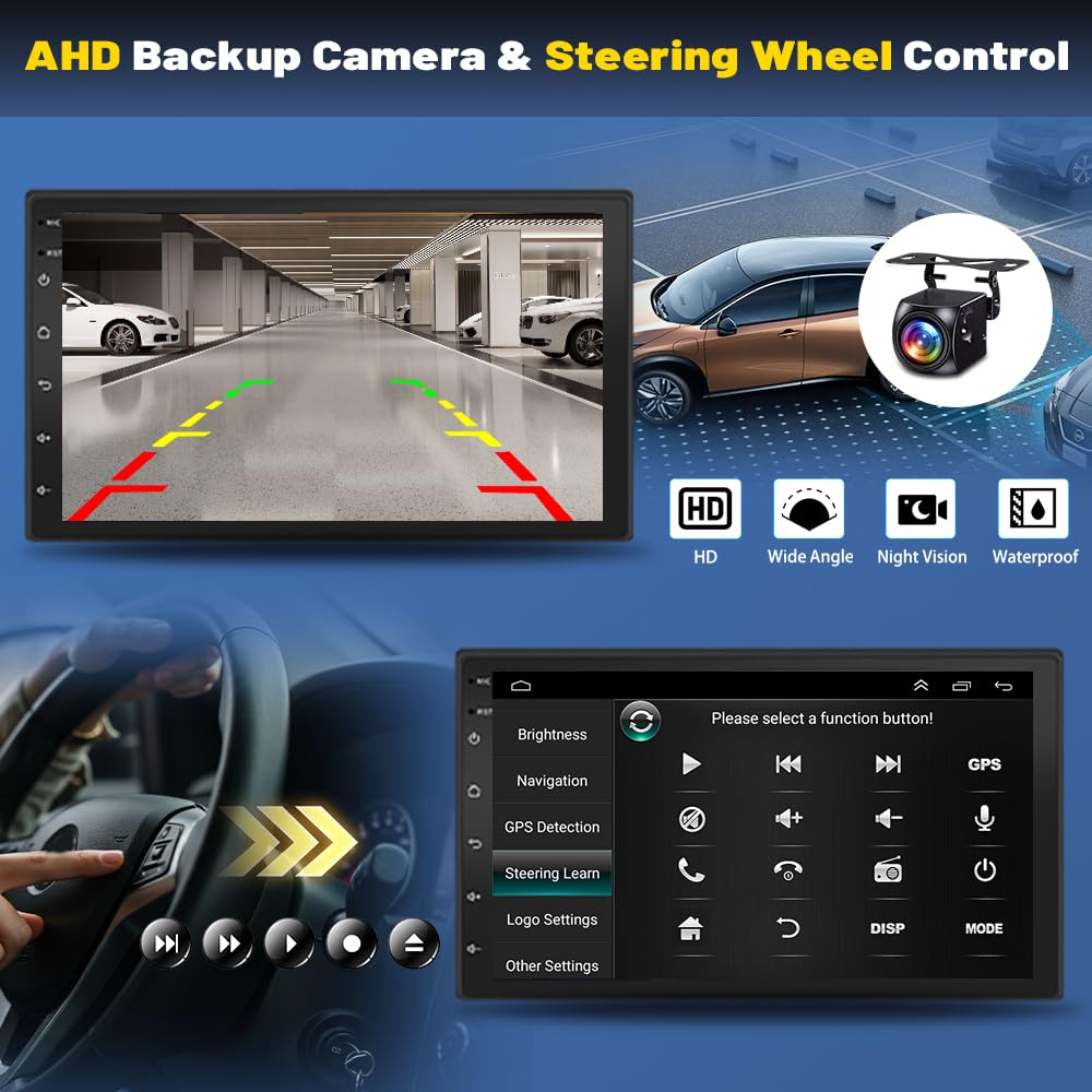 9 Zoll Touchscreen Android 14 Autoradio für Peugeot 407 2004-2008 4+64G | 2 Din Autoradio für Peugeot 407 mit CarPlay Android Auto Bluetooth WiFi GPS Navi FM/RDS Mirror Link SWC AHD Rückfahrkamera