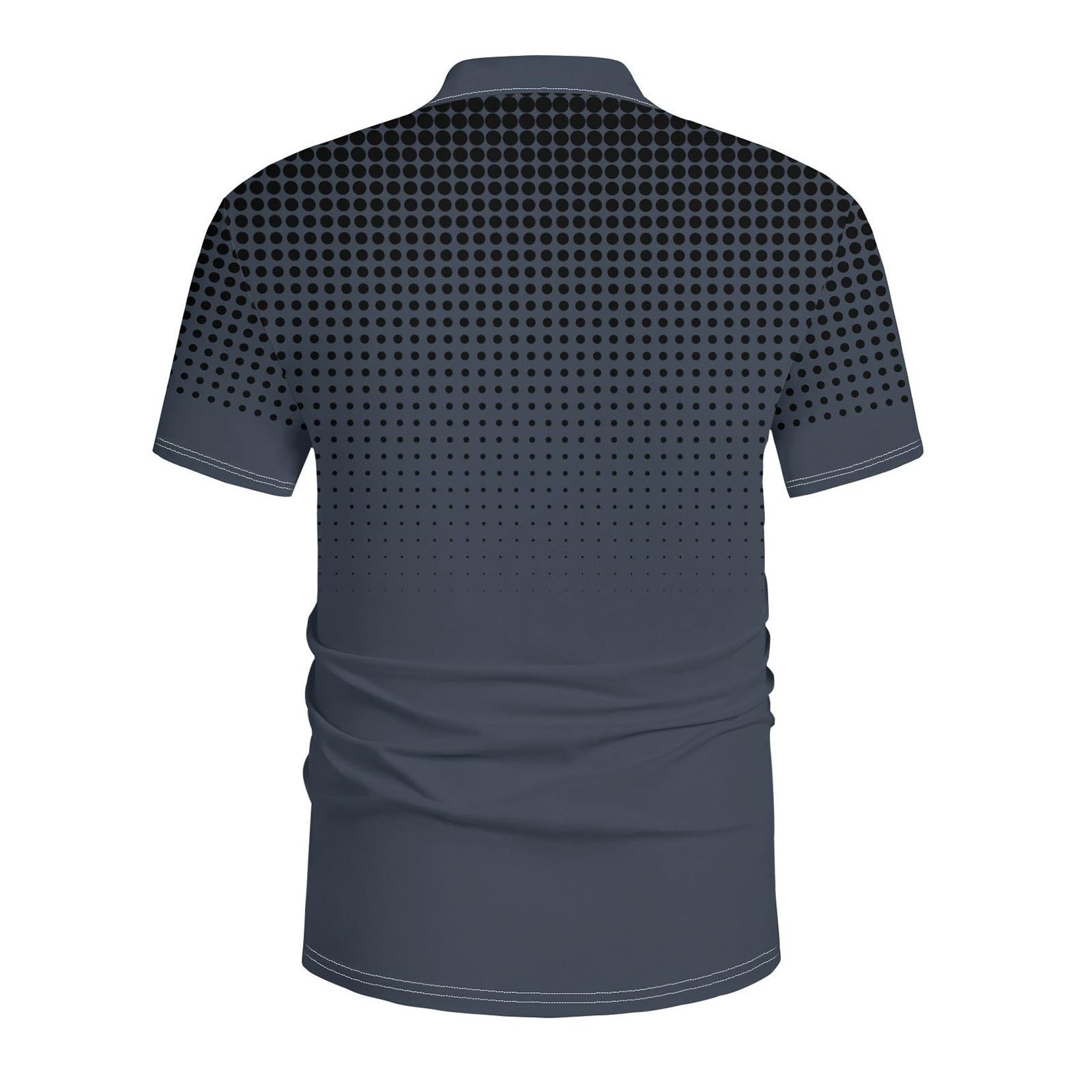 Men's Golf Polo Shirt T-Shirt Gradient Plaid Party Casual Short Sleeve Shirts Quick Dry Moisture Wicking Athletic Shirt — view 5