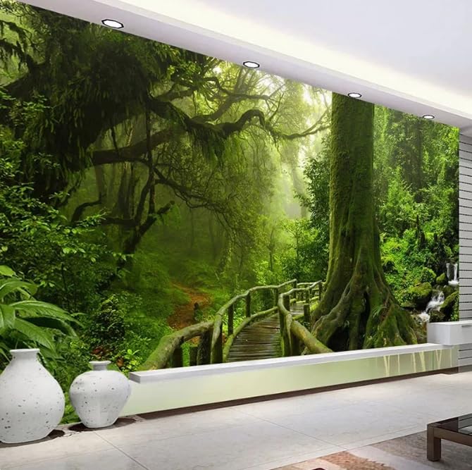 Papier peint panoramique forêt 3D pour transformer votre chambre