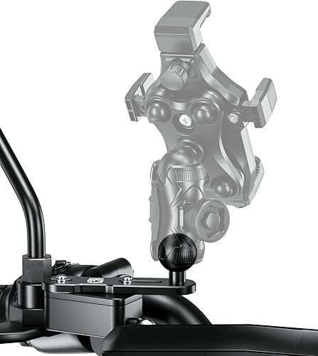 Miniatura 6 de BRCOVAN Base de montaje de aleación de aluminio con bola de TPU de 1 pulgada para freno de motocicletacubierta de depósito de embrague compatible