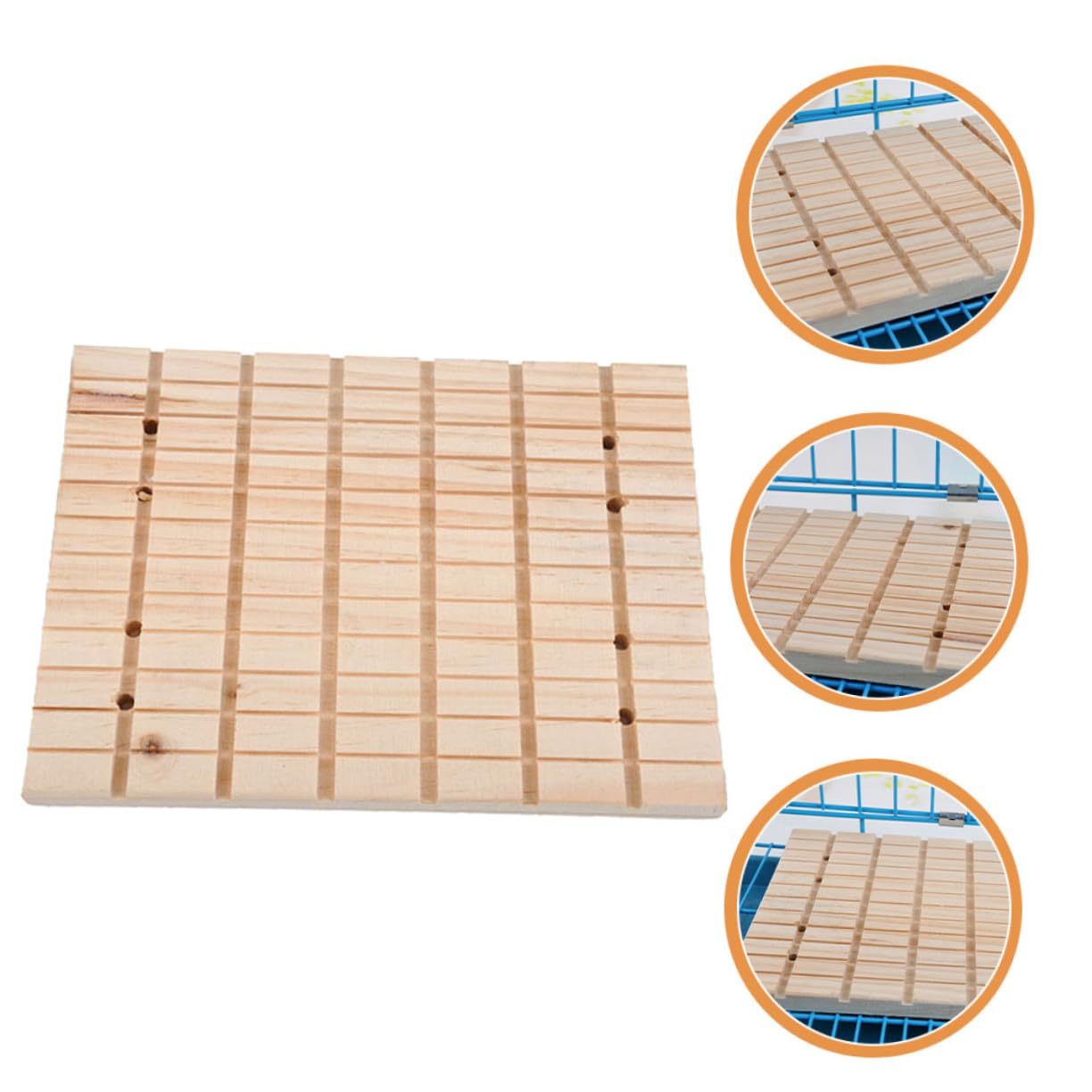 Gatuida Piastra Tiragraffi in Legno 27x20x1,5 Cm per Piccoli Animali Domestici, Tavoletta per Unghie Conigli e Cincillà, Accessorio per Cura Artigli Uso Domestico in Gabbia