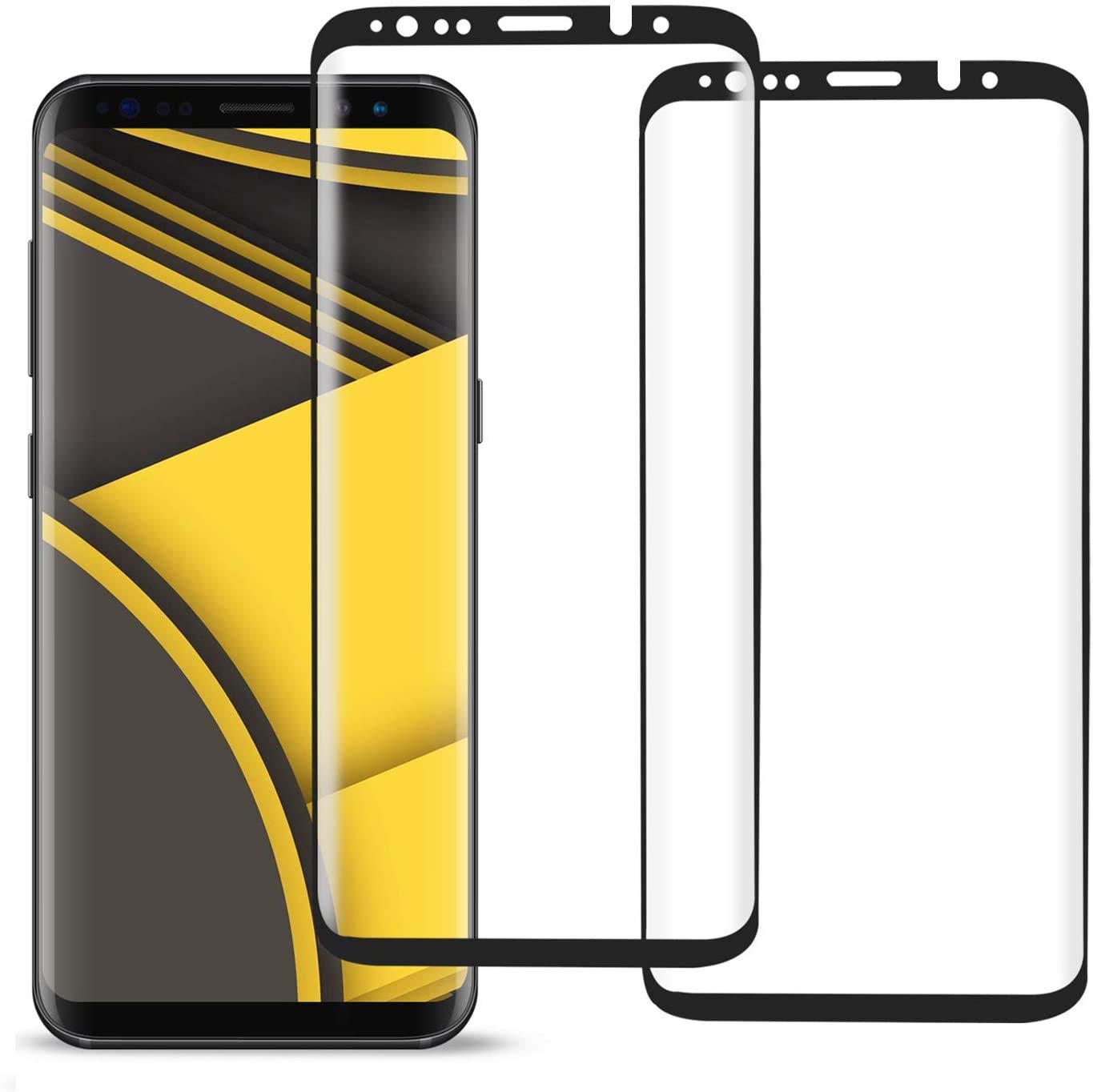 EasyLifes Screen Protector for Samsung Galaxy S8 Plus, [3 Pack] Samsung S8 Plus Tempered Glass Screen Replacement Samsung S8+ (for s8 plus-black)