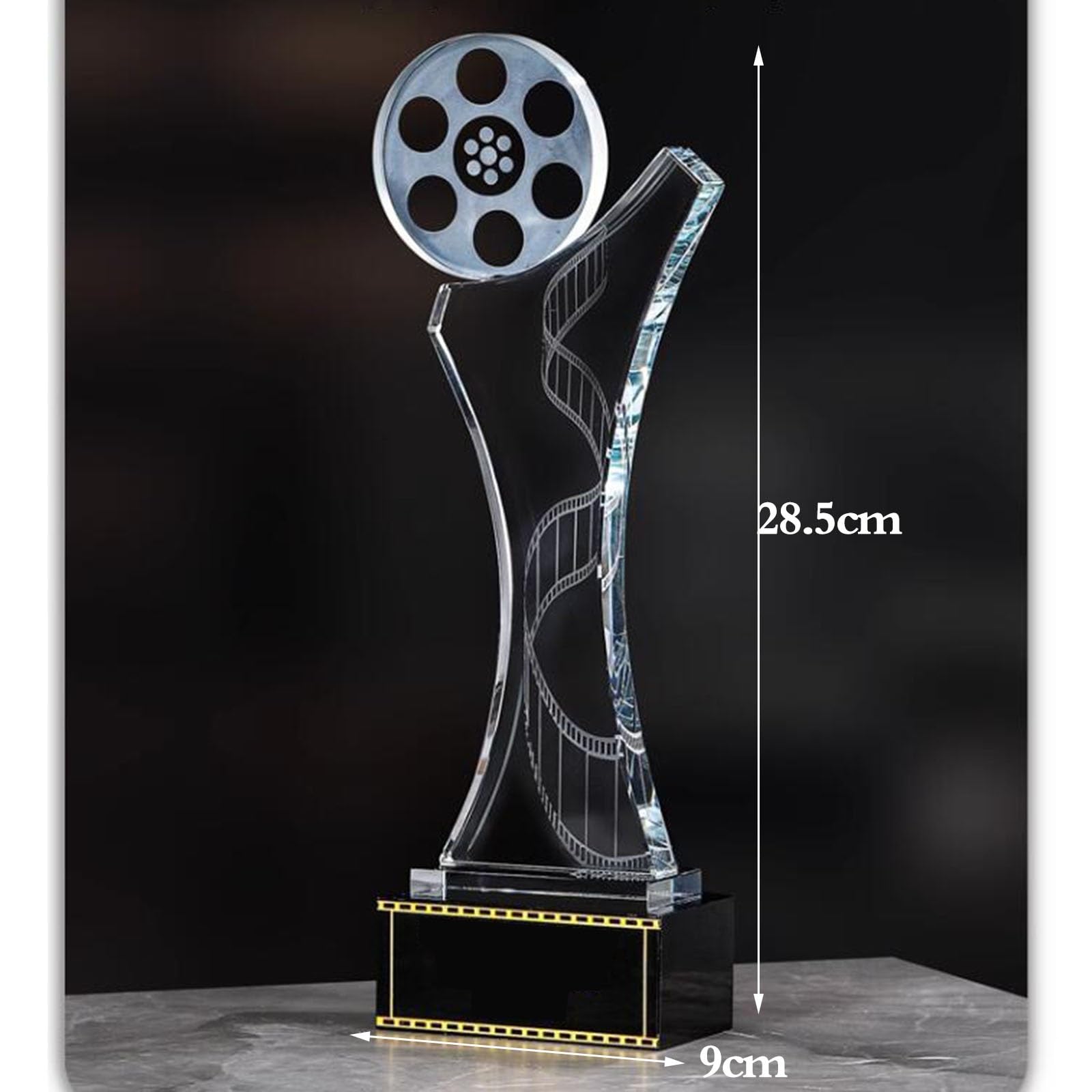 Trofeos, medallas y premios Medalla De Cristal Claro Trofeo De Adorno De Fotografía De Vídeo Corto. Trofeo Honorífico De Los Premios De Actor Y Director del Festival De Cine Recuerdos Grabados