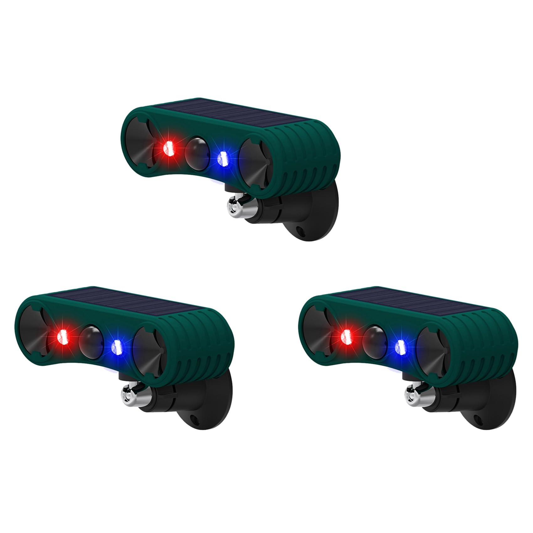 Hndhbfgrt 3X Upgraded Solar Alarm Animal Repeller Infrared Sensor Sound and Light Alarm to Scare Wild Boars and Expel Weasels
