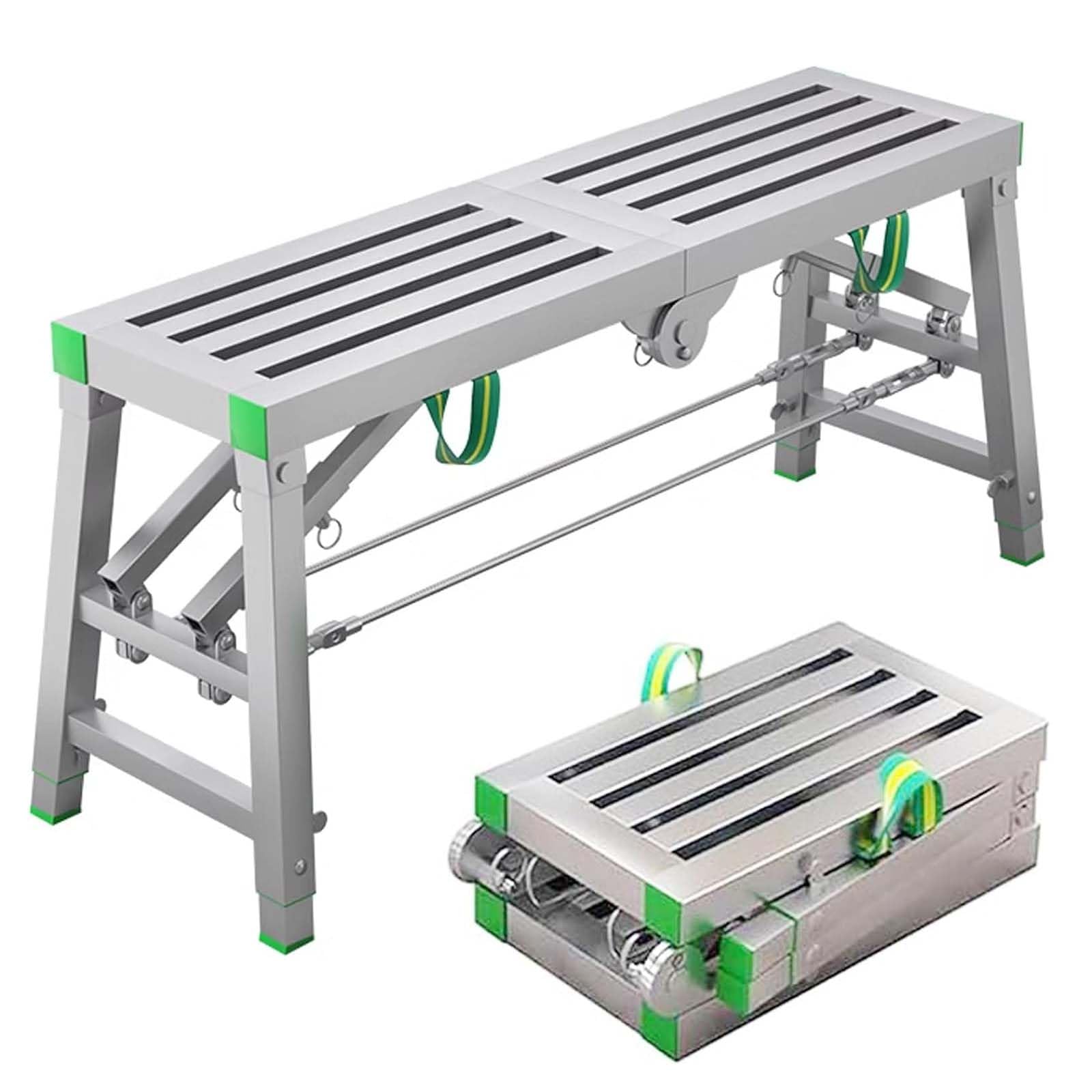 Échafaudage pliable en acier avec plateforme de travail réglable 140 cm