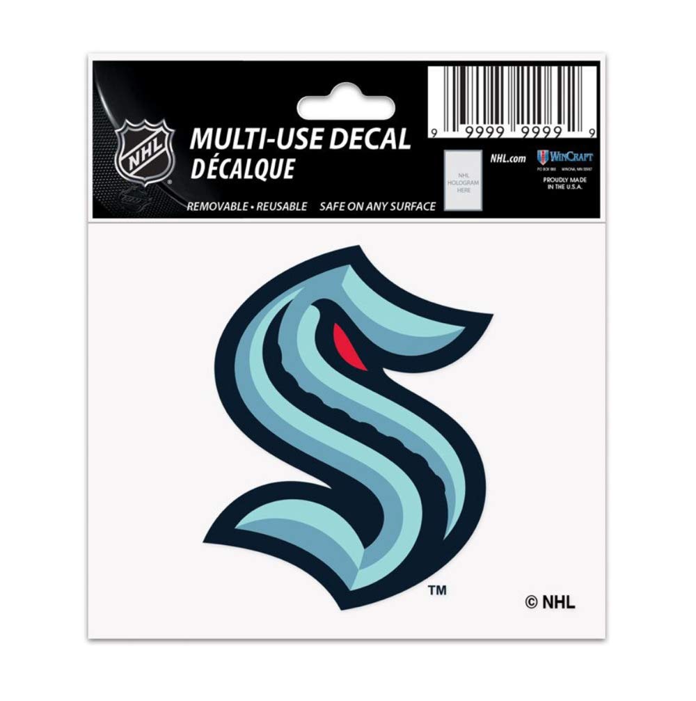 Decal Seattle Kraken WinCraft amovible sticker hockey américain 3x4 pouces