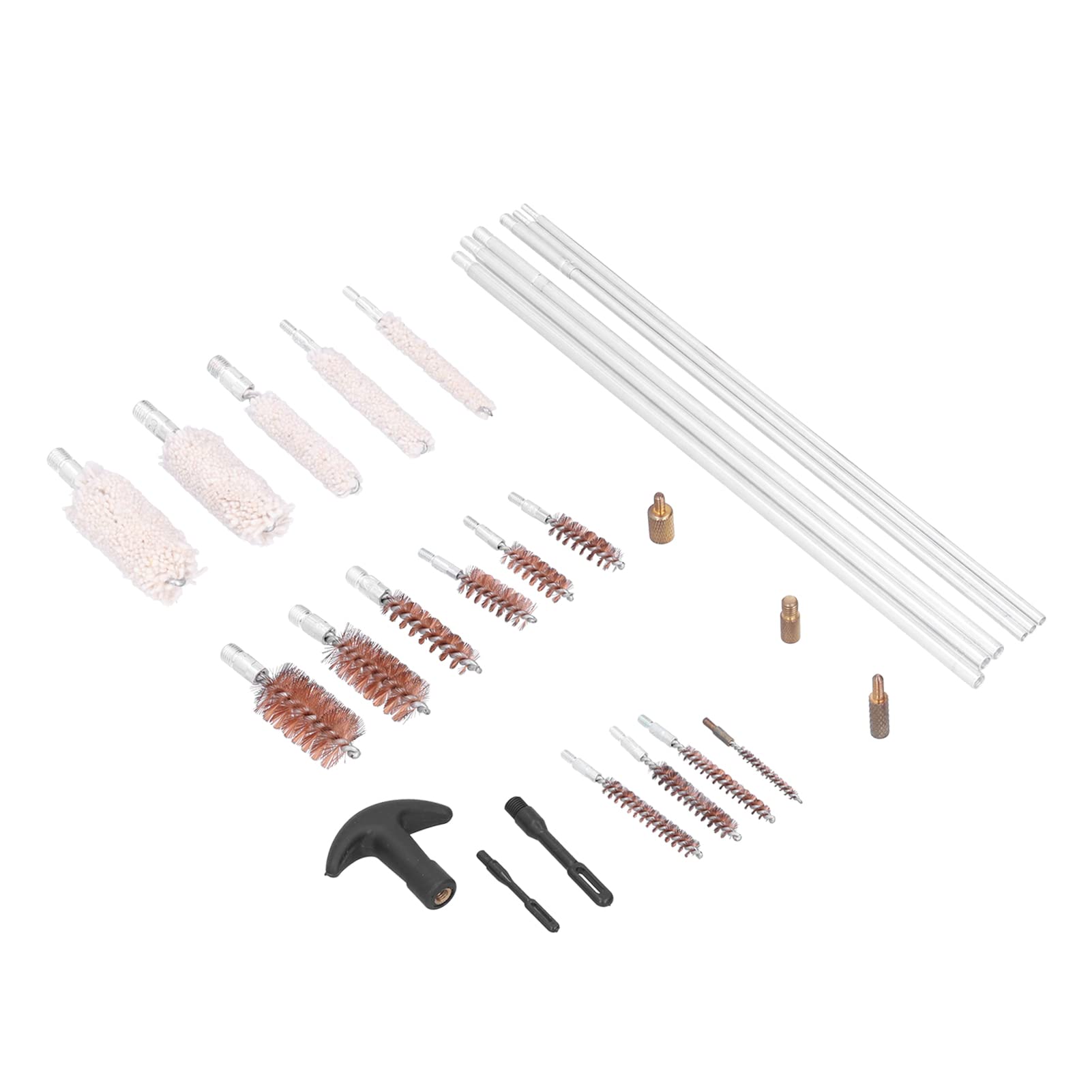 Kit de Nettoyage Universel pour Pistolet, Boîte à Outils en Alliage d'Aluminium avec 5 Vadrouilles et Tampons